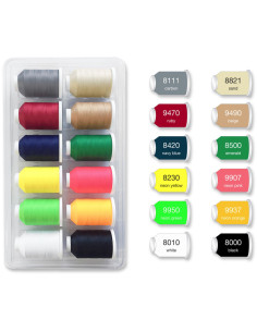 Box of 12 spools of Aeroflock 1000 m Madeira foam thread 2