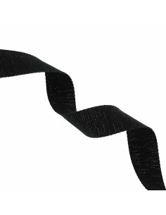 Sparkling cotton strap for bag - Black