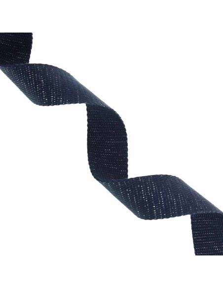Sparkling cotton strap for bag - Navy blue