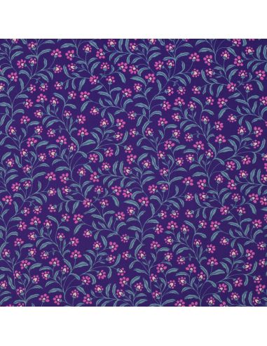 Tissu viscose - Ornements violet