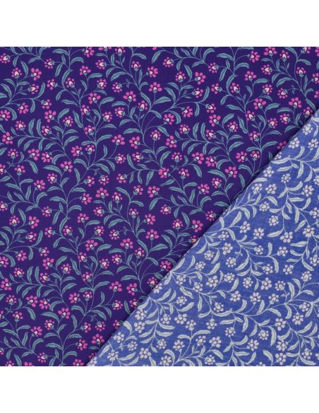 Tissu viscose - Ornements violet