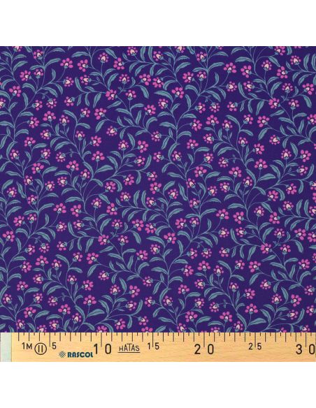 Tissu viscose - Ornements violet