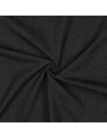 Tissu jeans coton léger - Noir