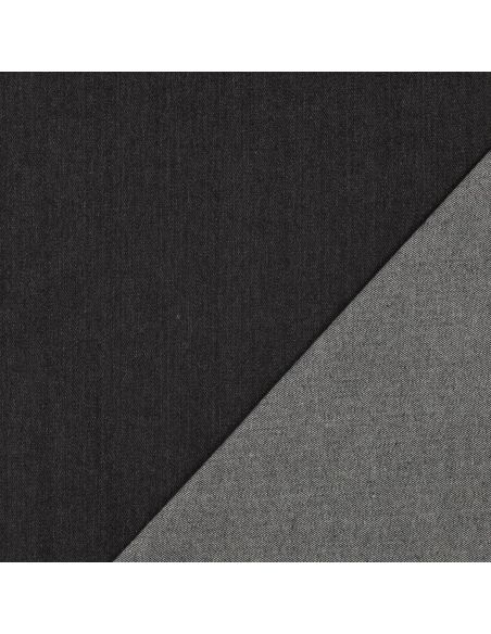 Tissu jeans coton léger - Noir