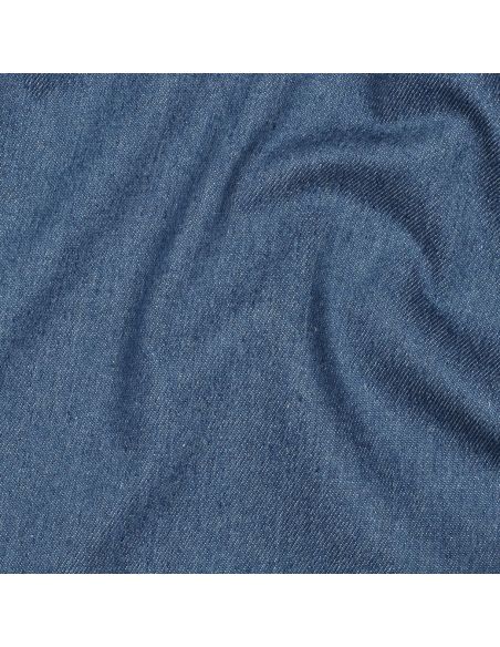 Tissu jeans coton léger - Bleu moyen