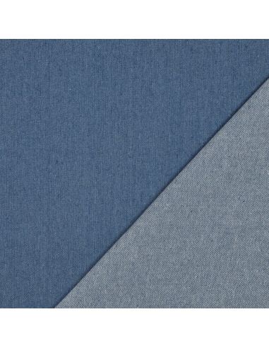 Tissu jeans coton léger - Bleu moyen
