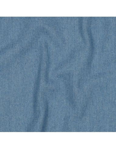Tissu jeans coton léger - Bleu clair