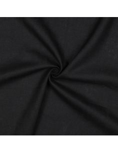 Tissu lin coton lavé - Noir
