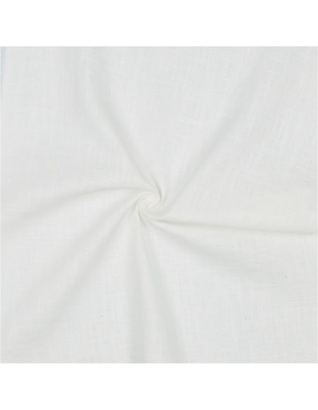Tissu lin coton lavé - Blanc