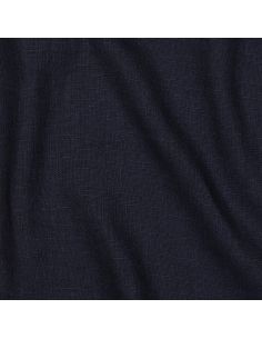 Tissu lin coton lavé - Bleu marine 2