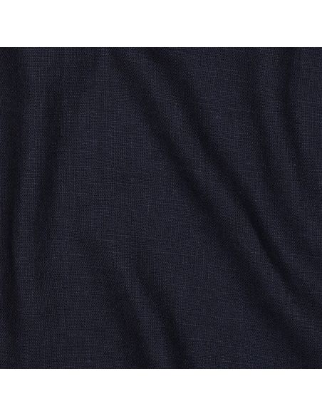 Tissu lin coton lavé - Bleu marine