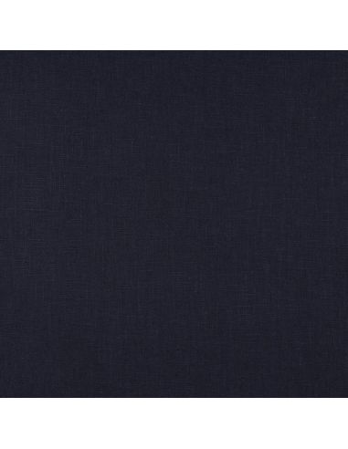 Tissu lin coton lavé - Bleu marine