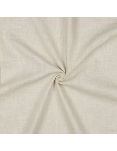 Tissu lin coton lavé - Beige
