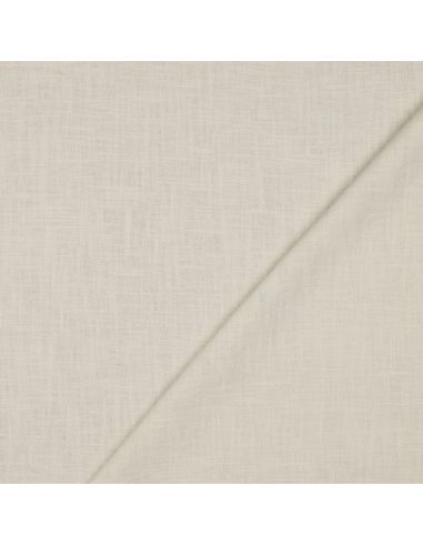 Tissu lin coton lavé - Beige