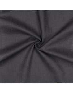 Tissu lin coton lavé - Gris anthracite