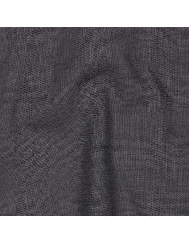 Tissu lin coton lavé - Gris anthracite