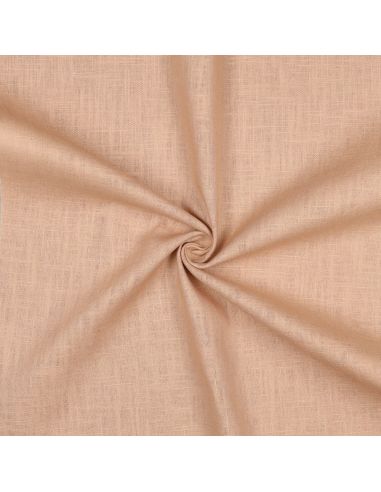 Tissu lin coton lavé - Nude