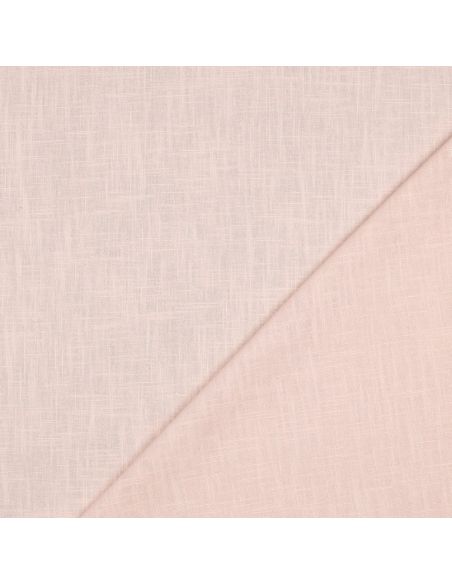 Tissu lin coton lavé - Saumon clair