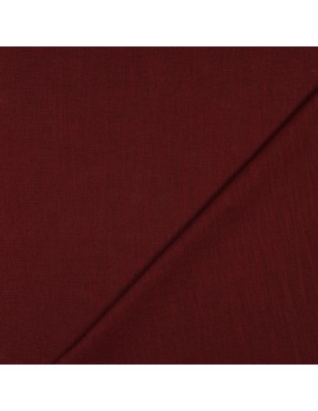 Tissu lin coton lavé - Burgundy