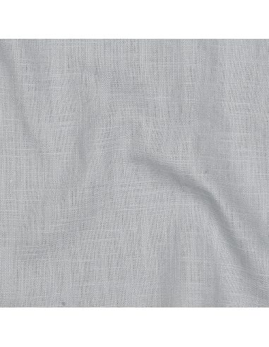 Tissu lin coton lavé - Gris argent