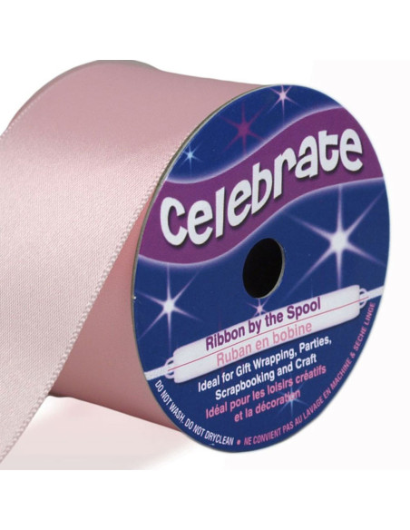 Celebrate pink satin ribbon - 38 mm x 4 meters