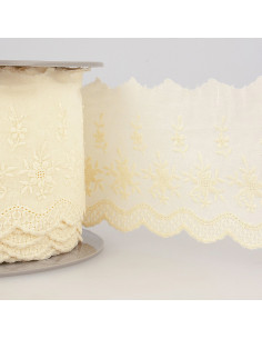 Clémence English Embroidery 85 mm - Ecru