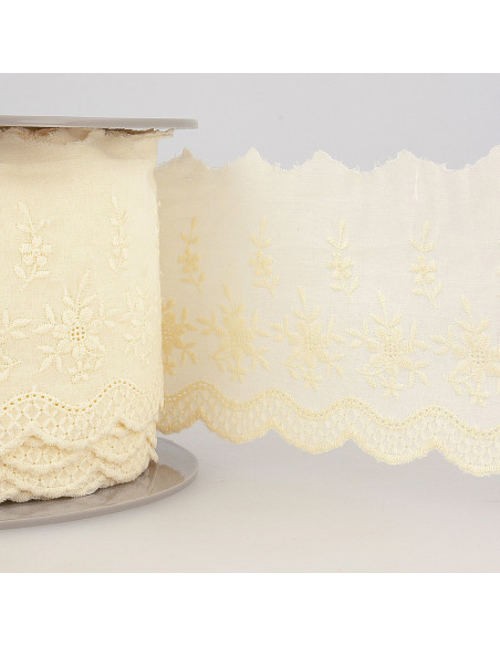 Clémence English Embroidery 85 mm - Ecru
