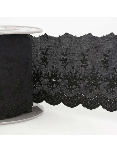 Clémence English Embroidery 85 mm - Black