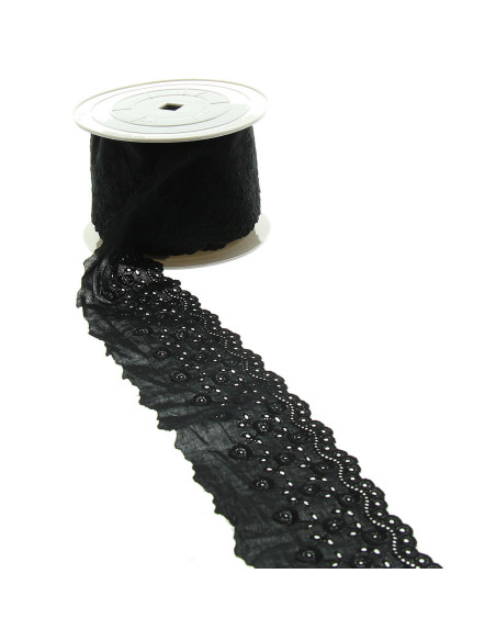 English embroidery Lise 76 mm - Black