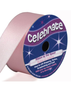 Celebrate pink satin ribbon - 25 mm x 4 meters