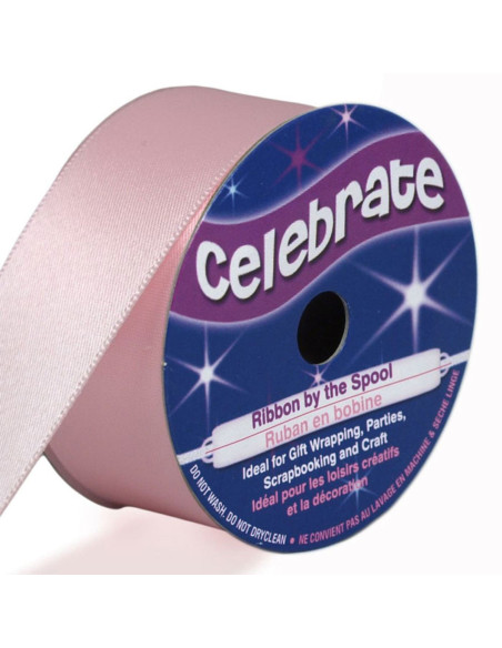 Celebrate pink satin ribbon - 25 mm x 4 meters