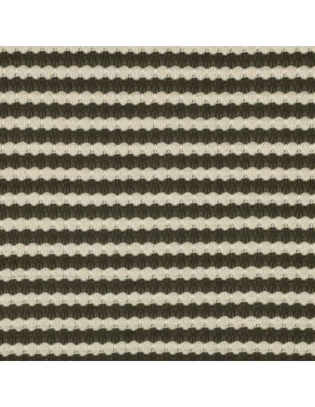 Tissu maille tricot Jacquard à rayures - Kaki