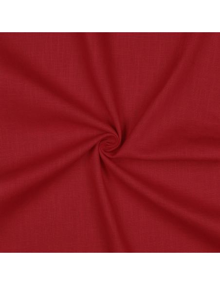 Tissu lin coton lavé - Rouge