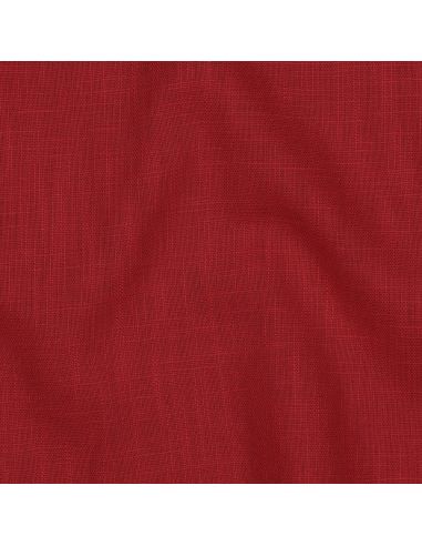Tissu lin coton lavé - Rouge