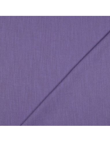 Tissu lin coton lavé - Violet