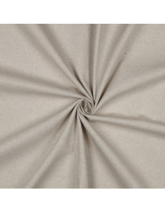Toile de coton canvas aspect lin - Naturel