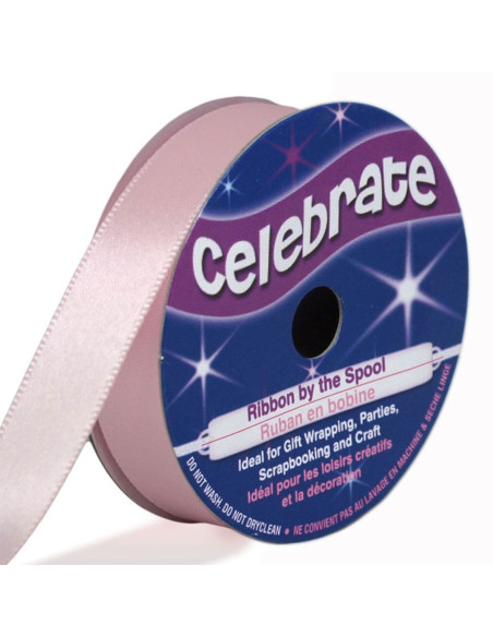 Celebrate pink satin ribbon - 13 mm x 6 meters