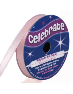 Celebrate pink satin ribbon - 6 mm x 6 meters