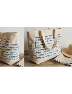 Toile de coton canvas - Banc de poissons 2