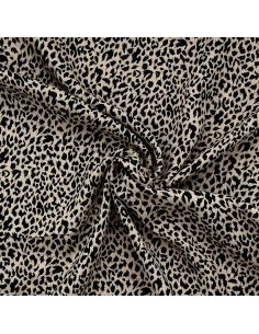 Tissu viscose Félin - Beige