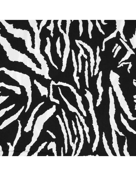 Tissu viscose Zèbre - Noir