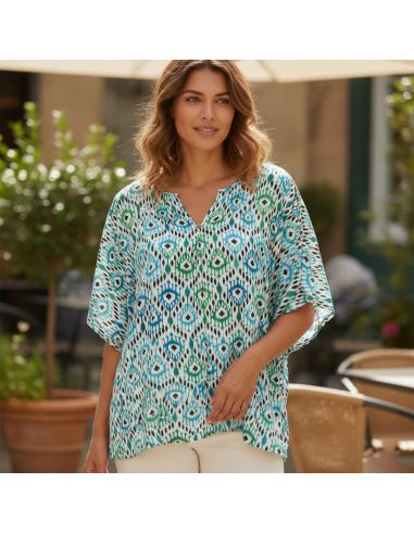 Tissu viscose Paon - Vert