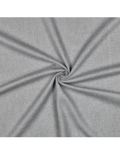 Tissu gabardine viscose brossée premium - Gris chiné clair