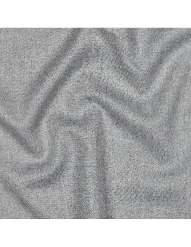 Tissu gabardine viscose brossée premium - Gris chiné clair