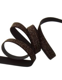 Ruban velours lurex - Marron