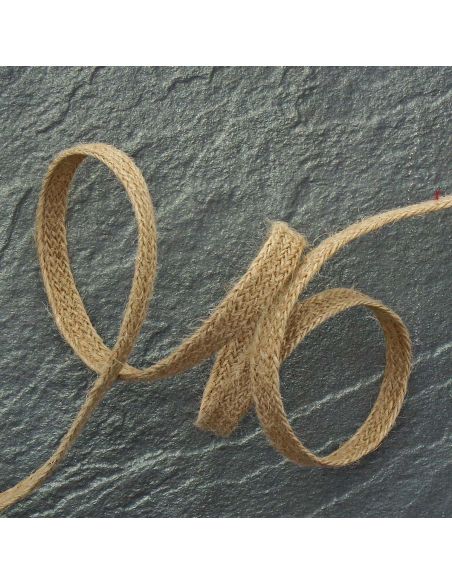 Tresse plate jute 10 mm - Naturel