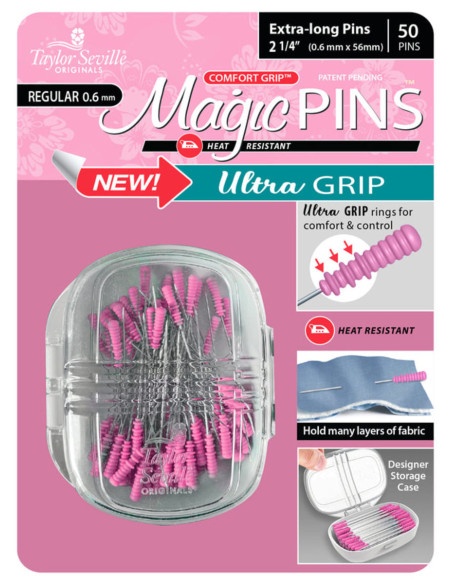 Box of 50 extra-long ultra grip magic pins