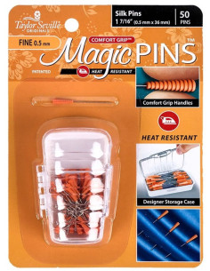 Box of 50 magic pins special for silk