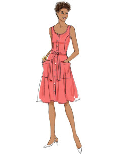 Dress pattern, belt, and handbag - Butterick 6674 2