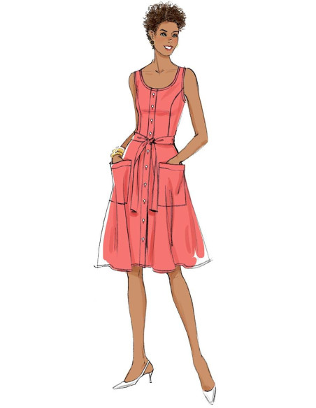 Dress pattern, belt, and handbag - Butterick 6674